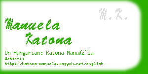 manuela katona business card